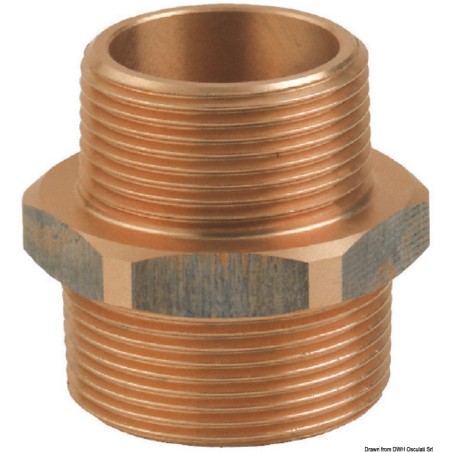 Embout réduit M-M bronze GUIDI 1"1/2 x 1"1/4 | EAN 8033137207327 Ref 17.564.07