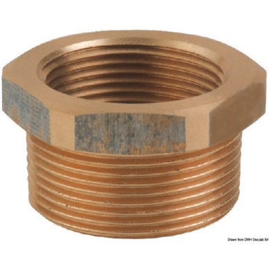 Raccord M-F bronze GUIDI 1"1/4 x 1" | EAN 8033137207242 Ref 17.563.09