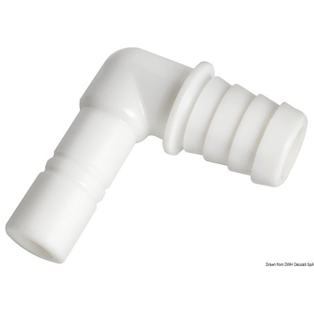 Raccord cylindrique coudé p. tuyau flexible 20 mm | EAN 8033137104848 Ref 17.815.92