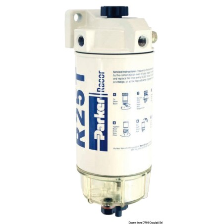 Séparateur eau-carburant RACOR 170 l/h | EAN 8033137104077 Ref 17.675.05