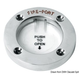 Trappe coupe-feu Fire Port inox poli | EAN 8033137016929 Ref 17.680.01