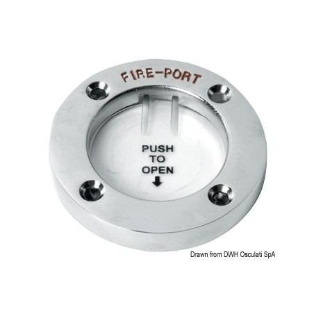 Trappe coupe-feu Fire Port inox poli | EAN 8033137016929 Ref 17.680.01