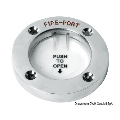 Trappe coupe-feu Fire Port inox poli | EAN 8033137016929 Ref 17.680.01