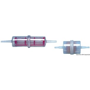 Filtre plastique transparent essence/diesel 8-10mm | EAN 8033137103766 Ref 17.658.01