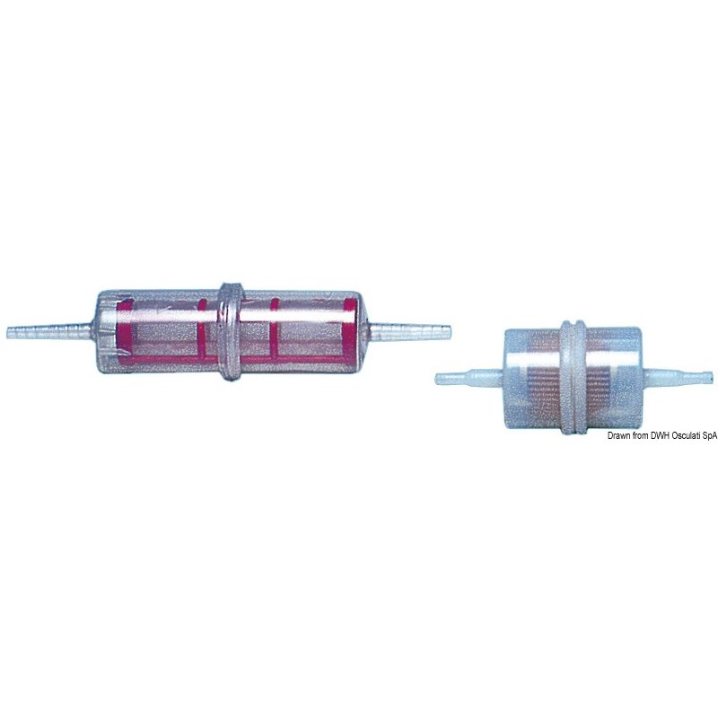 
Filtre plastique transparent essence/diesel 8-10mm 
