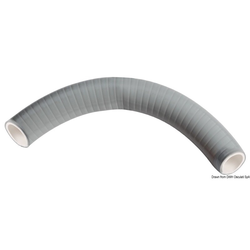 
Tuyau avec spirale en PVC gris SUPERFLEX Ø 38 mm 
