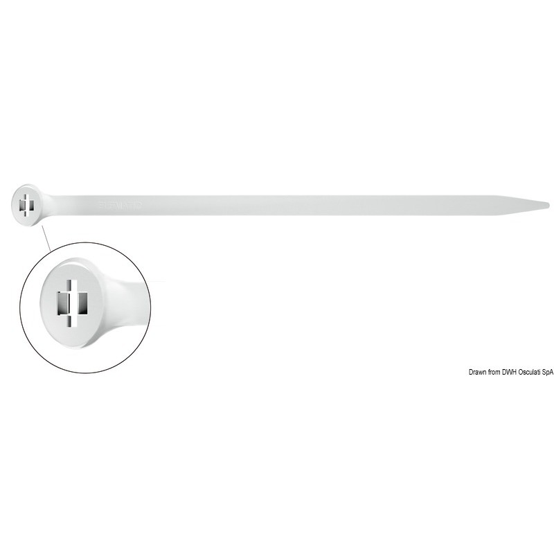 
Collier 2-Lock 2,5 mm x 100 mm Ø 1/21 mm Fermeture AISI 316
