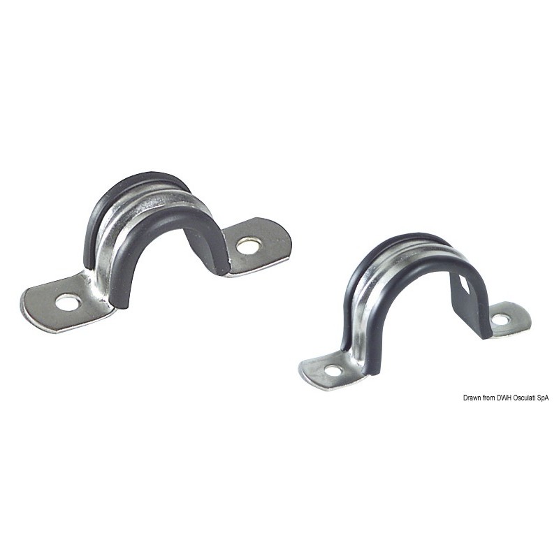 
Cavalier serrage caoutchouté AISI 304 14 mm 

