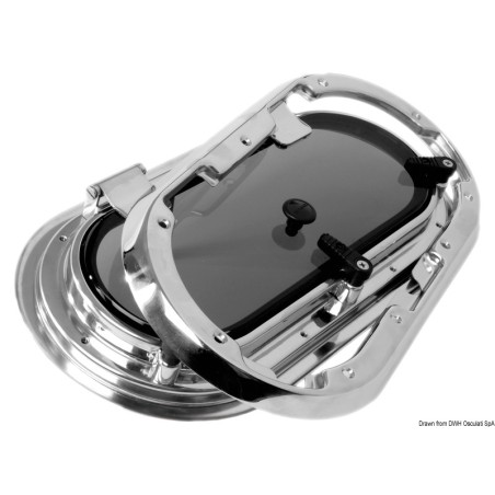 Hublot oval AISI316 BOMAR Flagship 438 x 210 mm | EAN 8033137107771 Ref 19.224.03