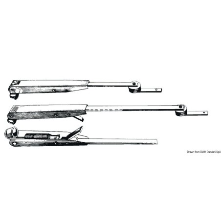 Bras inox essuie-glace téléscop. réglab. 265/335mm | EAN 8033137107306 Ref 19.152.14