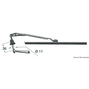 Essuie-glace manuel 280 mm | EAN 8033137107276 Ref 19.150.00