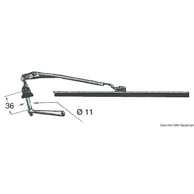 Essuie-glace manuel 280 mm | EAN 8033137107276 Ref 19.150.00