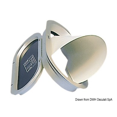 Convoyeur d'air 350 x 400 mm pour hublot. Ventilation des bateaux et camping-cars. Osculati 19.041.00