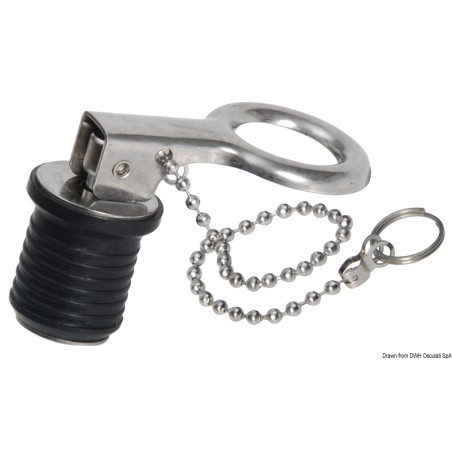 Bouchon nable inox + chaîne 22 mm | EAN 8033137106927 Ref 18.539.01