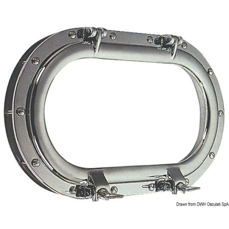 Hublot oval laiton chromé 265 x 435 mm | EAN 8033137108327 Ref 19.698.05