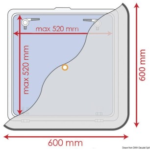 Rideau occultant+ moustiquaire 600 x 600 mm | EAN 8033137107955 Ref 19.356.02