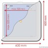
Rideau occultant et moustiquaire 600 x 600 mm 
