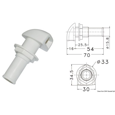 Event plastique embout Ø 16 mm | EAN 8033137109614 Ref 20.283.00
