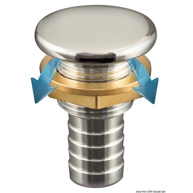 Event carburant laiton chromé Full Flush droit16mm | EAN 8033137109591 Ref 20.275.16