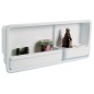 
Niche latérale 2 porte-verres ABS blanc gauche 
