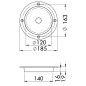 Trappe d'inspection AISI 316 Ø185 mm passage 120 mm
