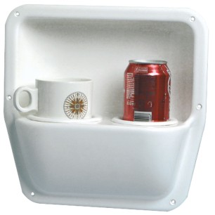 Poche latérale verres ABS blanc poli 290 x 290 mm | EAN 8033137109201 Ref 20.029.00