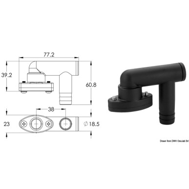 Trappe d'évacuation Ø 16 mm | EAN 8033137109522 Ref 20.251.00