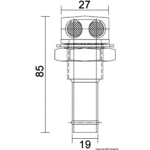 Event droit inox poli miroir 19 mm | EAN 8033137109683 Ref 20.287.82