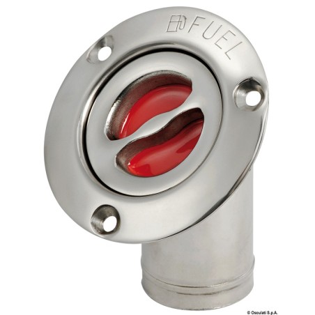 Bouchon incliné 45+ FUEL inox poli 38 mm | EAN 8033137003301 Ref 20.470.00