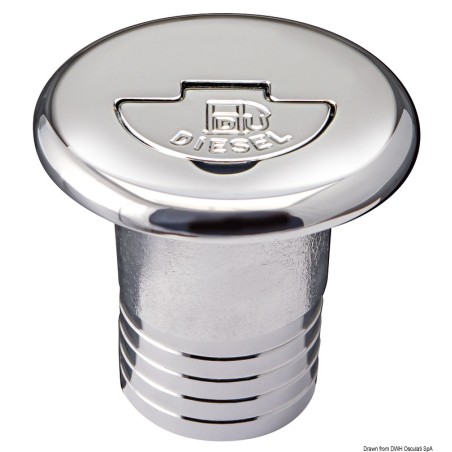 Bouchon nable laiton chromé droit DIESEL 50 mm | EAN 8033137110764 Ref 20.666.03