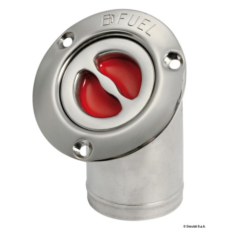 Bouchon incliné 45+ FUEL inox poli 50 mm | EAN 8033137003318 Ref 20.470.01