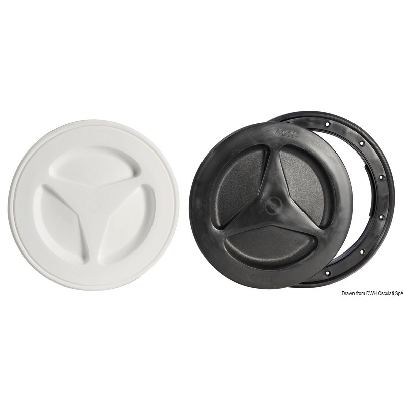 
Bouchon inspection polypropylène blanc 204 mm 
