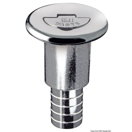 
Bouchon nable laiton chromé col long WASTE 38 mm 
