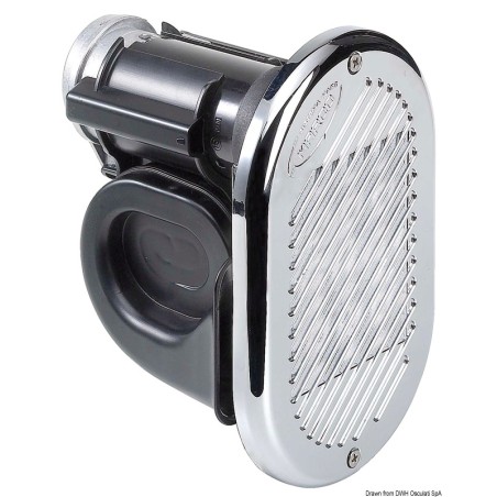 Avertisseur électropneumat. HURRICANE chromé 24 V | EAN 8022278605338 Ref 21.455.24