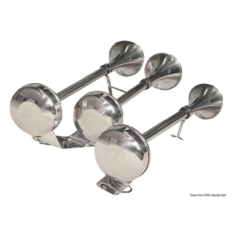
Avertisseur  membrane inox double 12 V 
