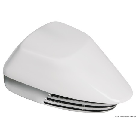 Avertisseur membrane ABS blanc + chromé 12 V | EAN 8033137048272 Ref 21.450.00BI