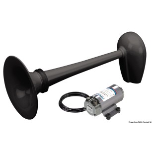 Avertisseur 12 V homologué RINA noir embar. pêche 20m  Ref 21.440.13