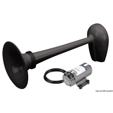 Avertisseur 12 V homologué RINA noir embar. pêche 20m  Ref 21.440.13