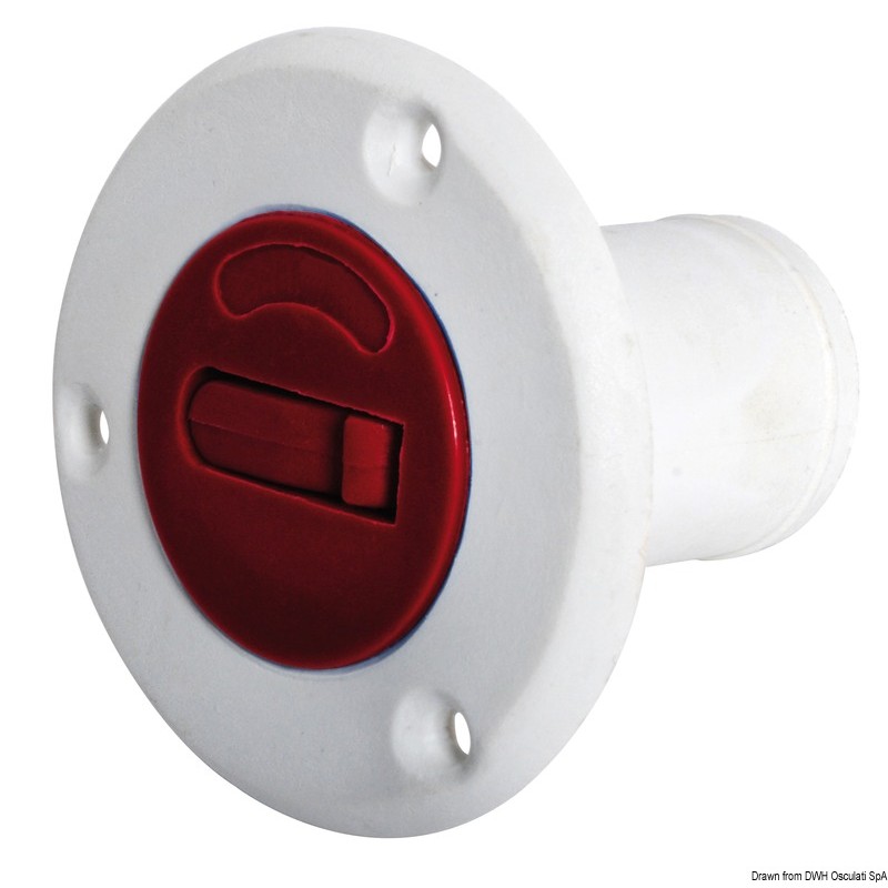 
Bouchon carb. nylon/fibre verre FUEL rouge 50 mm 
