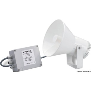 Avertisseur électronique support inox poli 24 V | EAN 8033137111303 Ref 21.430.24