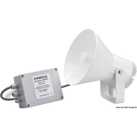 Avertisseur électronique support inox poli 24 V | EAN 8033137111303 Ref 21.430.24