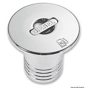 Bouchon droit laiton chromé DIESEL 50 mm | EAN 8033137110818 Ref 20.667.03