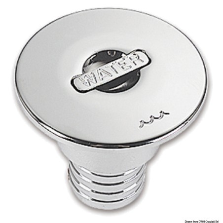 Bouchon droit laiton chromé WATER 38 mm | EAN 8033137110801 Ref 20.667.02