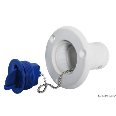 Bouchon carb. nylon/fibre verre WATER bleu 38 mm | EAN 8033137029325 Ref 20.669.05