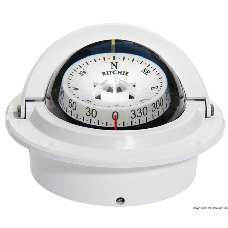 Compas encastrement RITCHIE Voyager 3" blanc/blanc | EAN 8033137115059 Ref 25.082.02