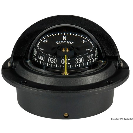 Compas encastrement RITCHIE Wheelmark 3" noir/noir | EAN 10342140753 Ref 25.082.31
