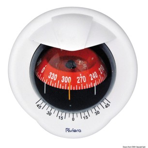 Compas 4" blanc/rouge RIVIERA Pegasus | EAN 8033137114601 Ref 25.020.16