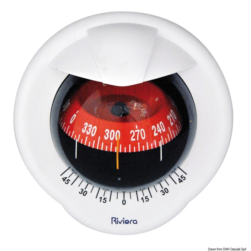 
Compas 4" blanc/rouge RIVIERA Pegasus 
