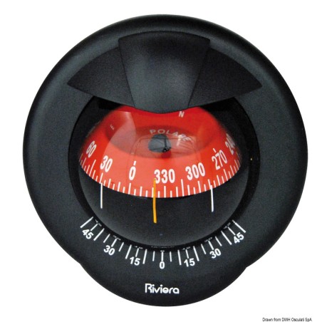 Compas 4" noir/rouge RIVIERA Pegasus | EAN 8033137114618 Ref 25.020.17