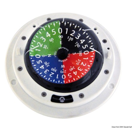 Compas tactique de régate RIVIERA 3" blanc | EAN 8033137114885 Ref 25.030.51